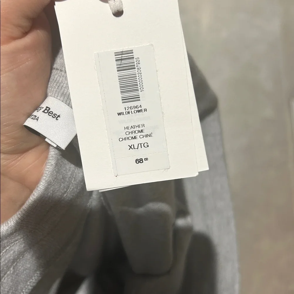 🆕 NWT Sunday Best Wildflower Light Gray Knit Flare Drawstring Pants - Picture 8 of 10